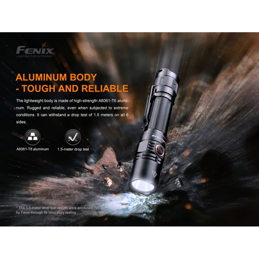 Fenix PD35V30 - LED Nabíjecí svítilna LED/2xCR123A IP68 1700 lm 230 h