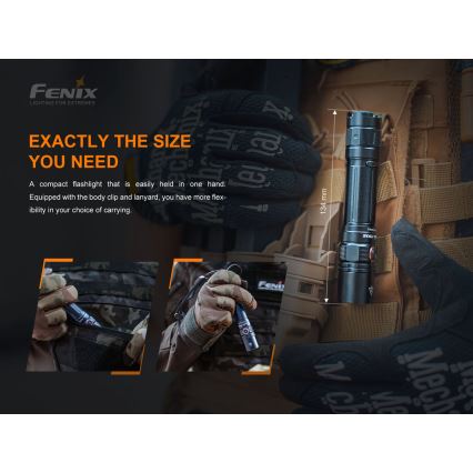 Fenix PD35V30 - LED Nabíjecí svítilna LED/USB/2xCR123A IP68 1700 lm 230 h 2600 mAh