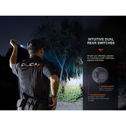 Fenix PD36RPRO - LED Taktická nabíjecí svítilna LED/USB IP68 2800 lm 42 h 5000 mAh