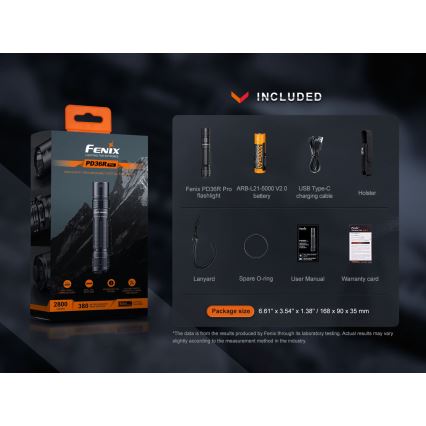 Fenix PD36RPRO - LED Taktická nabíjecí svítilna LED/USB IP68 2800 lm 42 h 5000 mAh