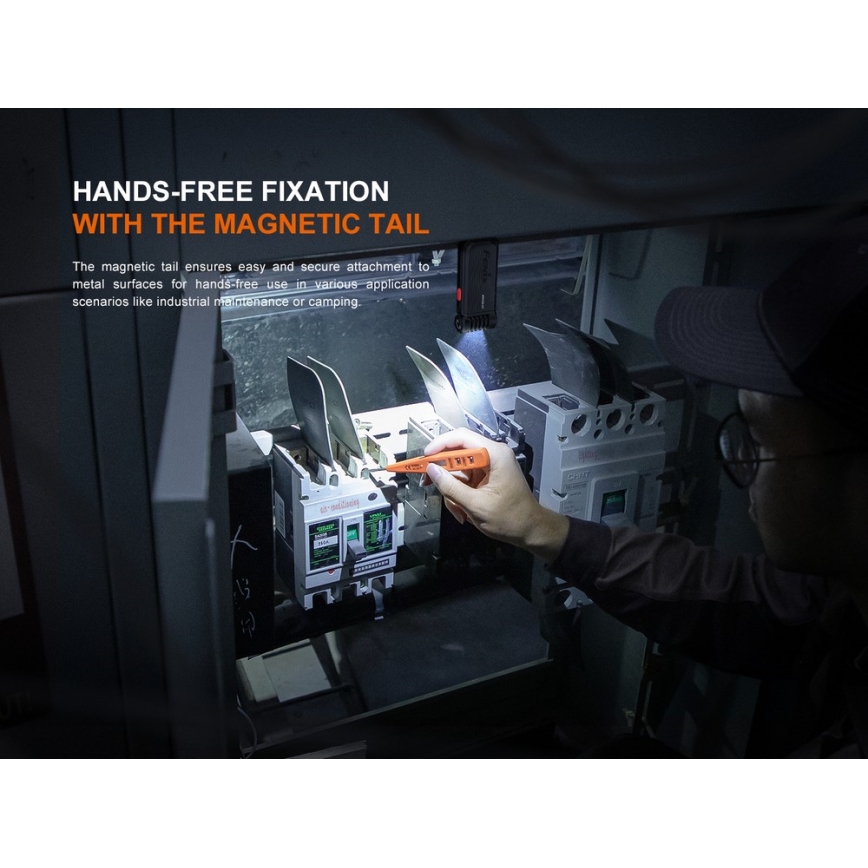 Fenix SW05RREDBLC - LED Stmívatelná nabíjecí svítilna LED/USB IPX6 150 lm 49 h černá