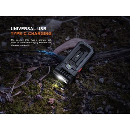 Fenix SW05RREDBLC - LED Stmívatelná nabíjecí svítilna LED/USB IPX6 150 lm 49 h černá