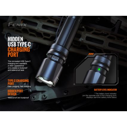 Fenix TK20RV20 - LED Taktická nabíjecí svítilna LED/USB IP68 3000 lm 48 h