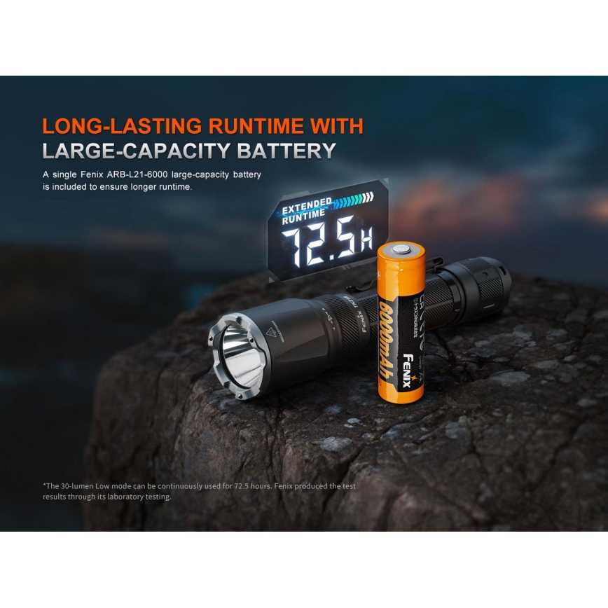 Fenix TK21RBLK - LED Stmívatelná nabíjecí svítilna LED/USB 6000 mAh IP68 3600 lm 72,5 h černá