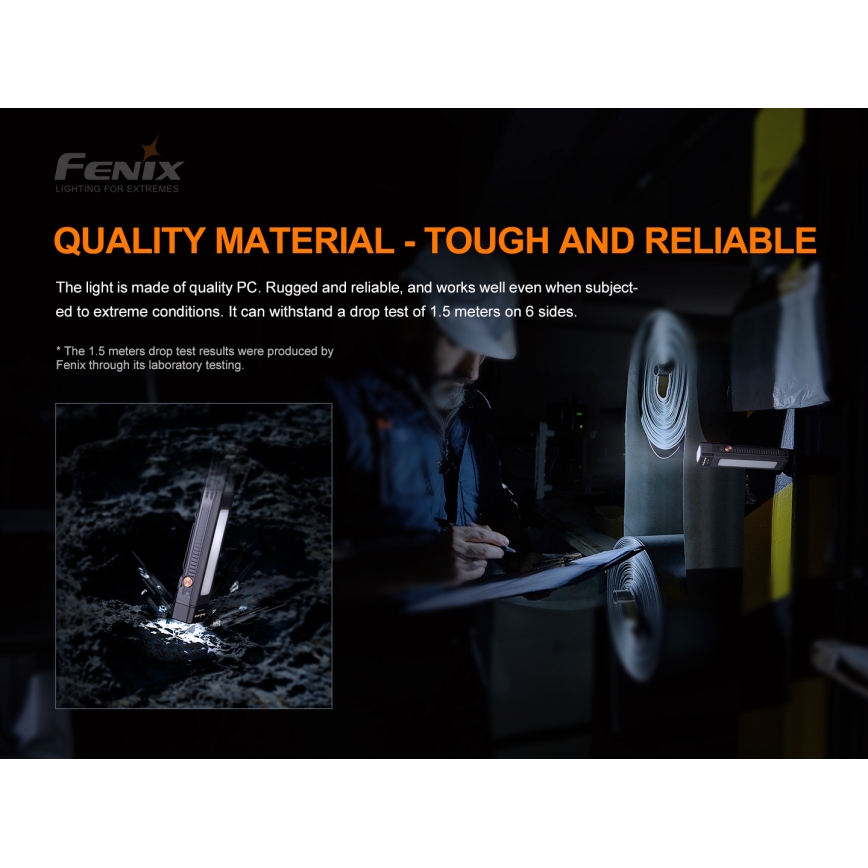 Fenix WT16R - LED Nabíjecí svítilna 2xLED/USB IP66 300 lm 30 h