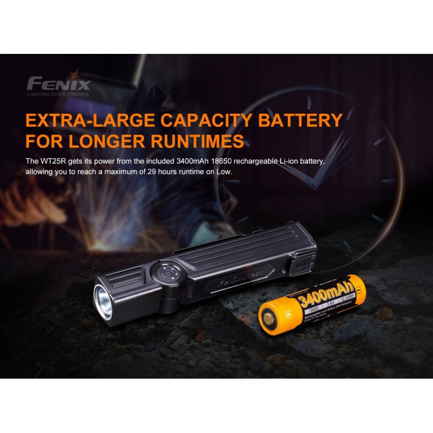 Fenix WT25R - LED Nabíjecí svítilna LED/USB IP66 1000 lm 29 h