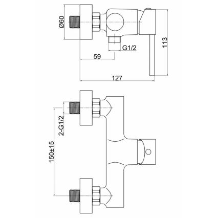 FERRO - Sprchová baterie FIESTA lesklý chrom