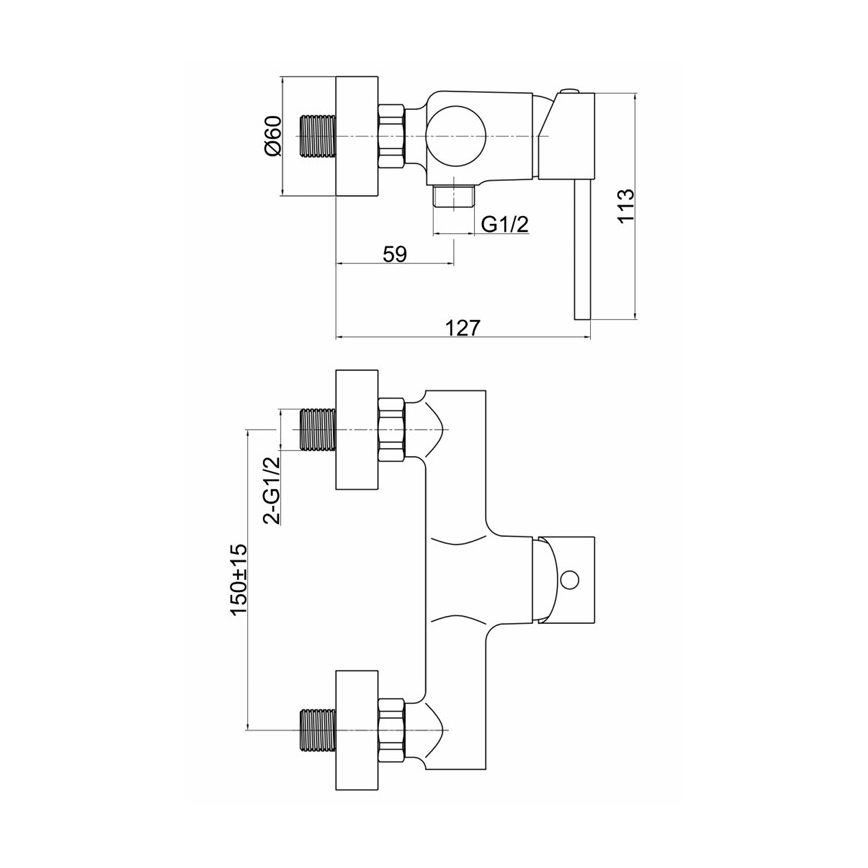 FERRO - Sprchová baterie FIESTA lesklý chrom