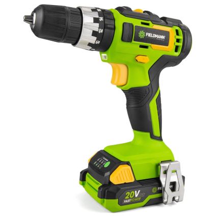 Fieldmann - Akumulátorová vrtačka 2000 mAh 20V + rychlonabíjecí stanice