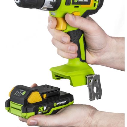 Fieldmann - Akumulátorová vrtačka 2000 mAh 20V + rychlonabíjecí stanice