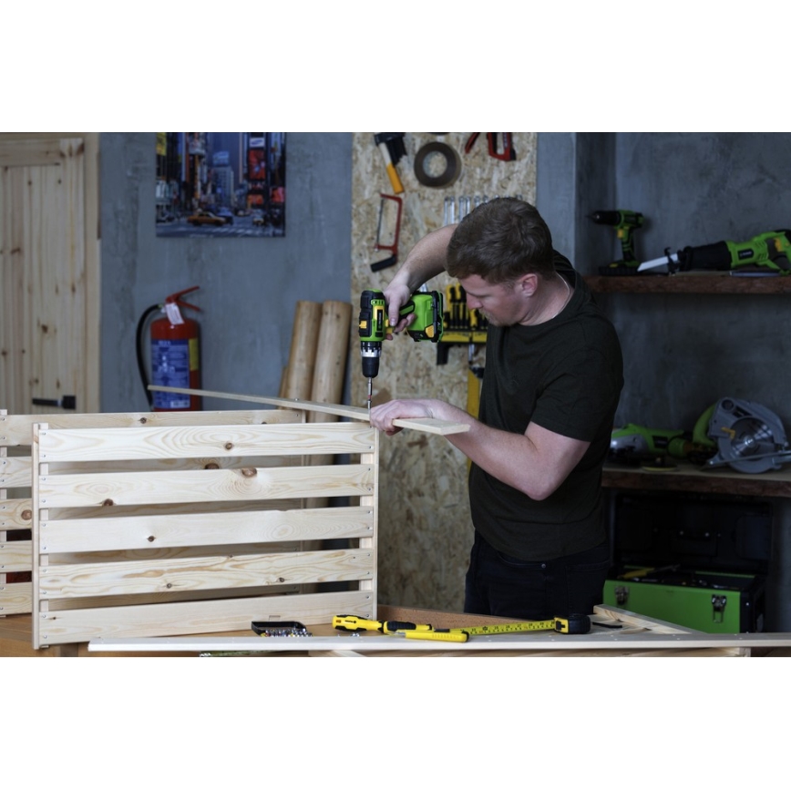 Fieldmann - Akumulátorová vrtačka 2000 mAh 20V + rychlonabíjecí stanice