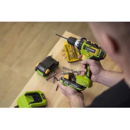 Fieldmann - Akumulátorová vrtačka 2000 mAh 20V + rychlonabíjecí stanice