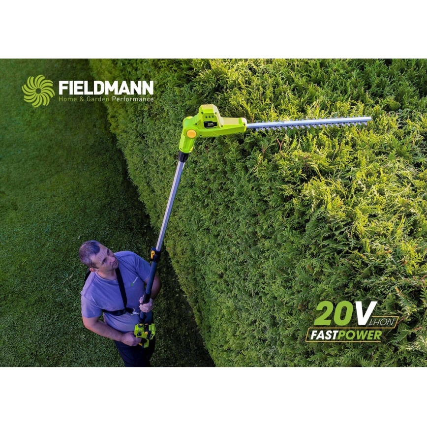Fieldmann - Akumulátorové teleskopické plotové nůžky 20V