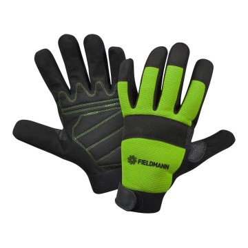 Fieldmann - Pracovní rukavice XXL černá/zelená