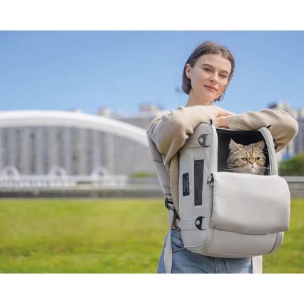 Fikago - Cestovní nosič pro psy a kočky TRUFFLE Grey