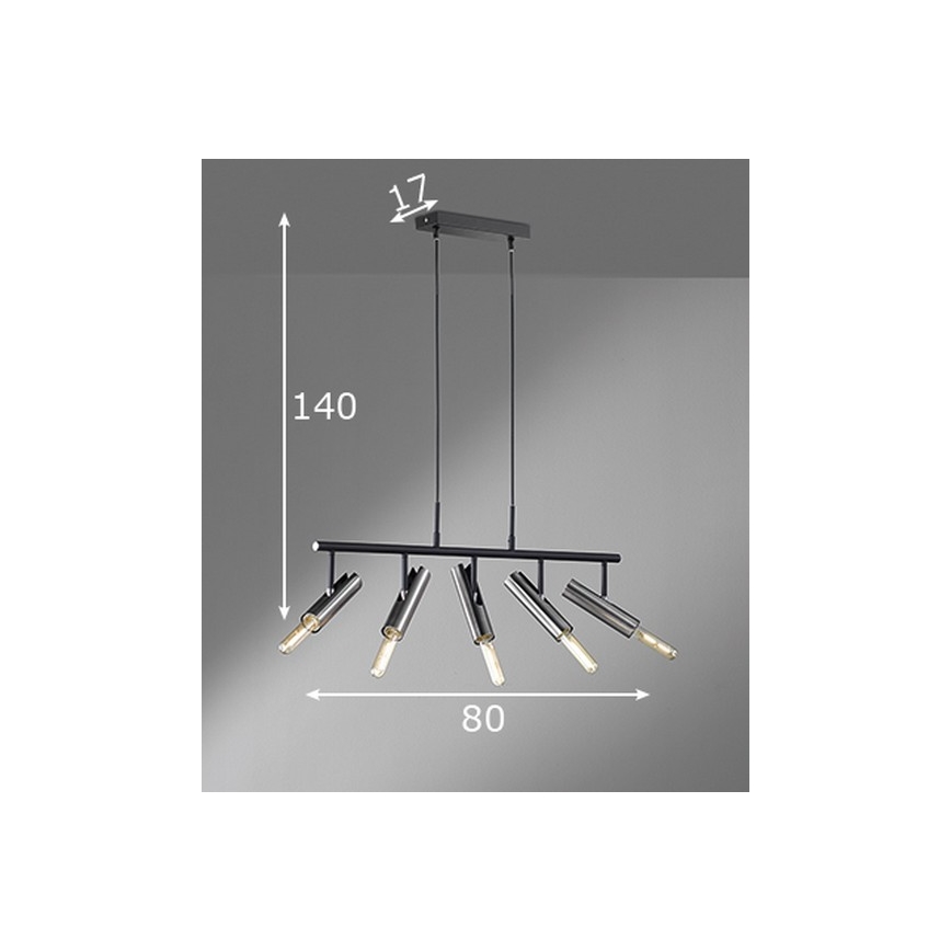 Fischer & Honsel 60369 - Lustr na lanku DEAN 5xE27/25W/230V