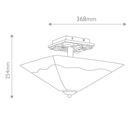 Flambeau STAR-F-S-DG - Stropní svítidlo STAR 2xE27/40W/230V měděná