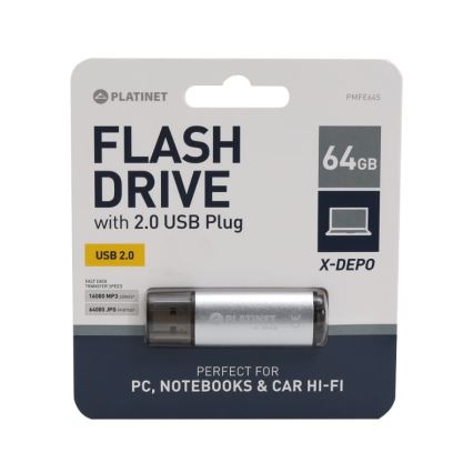 Flash Disk USB 64GB stříbrná