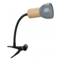 Flexibilní lampa s klipem SVENDA 1xE27/60W/230V dub/šedá