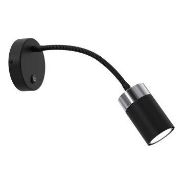 Flexibilní lampička JOKER 1xGU10/8W/230V černá/matný chrom