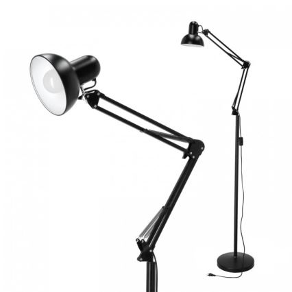 Flexibilní stojací lampa AURIQ 1xE27/60W/230V 184 cm černá