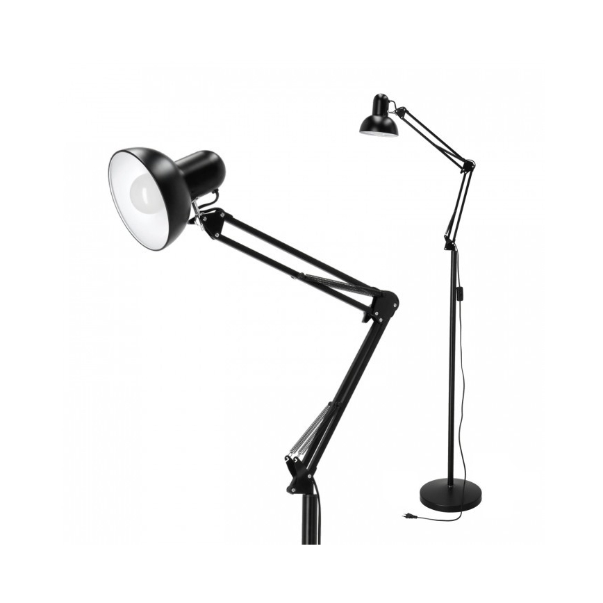 Flexibilní stojací lampa AURIQ 1xE27/60W/230V 184 cm černá