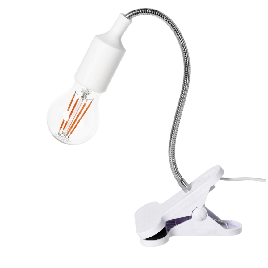 Flexibilní stolní lampa s klipem CLIP 1xE27/30W/230V bílá