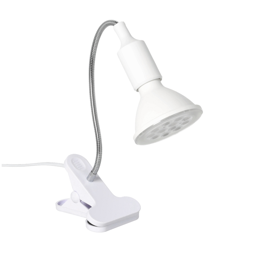 Flexibilní stolní lampa s klipem CLIP 1xE27/30W/230V bílá