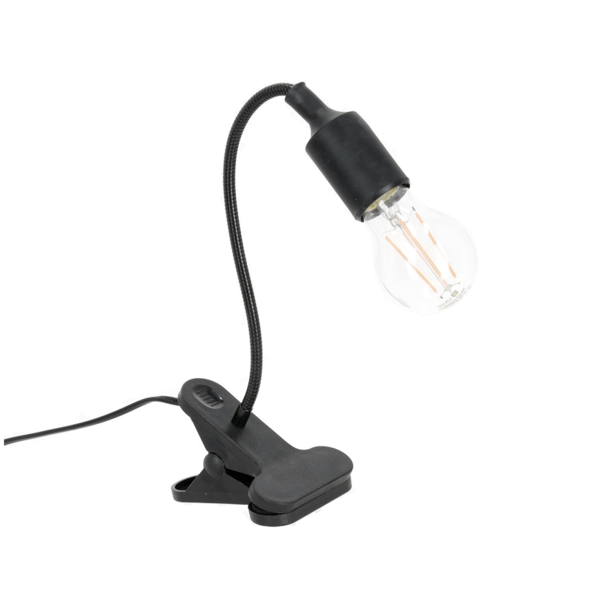 Flexibilní stolní lampa s klipem CLIP 1xE27/30W/230V černá