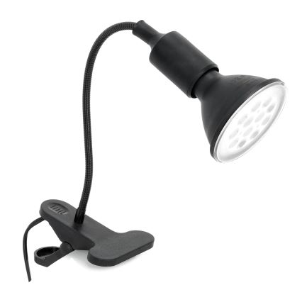Flexibilní stolní lampa s klipem CLIP 1xE27/30W/230V černá