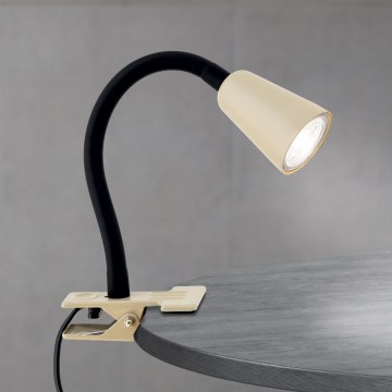 Flexibilní stolní lampa s klipem DOTTY 1xGU10/10W/230V béžová/černá