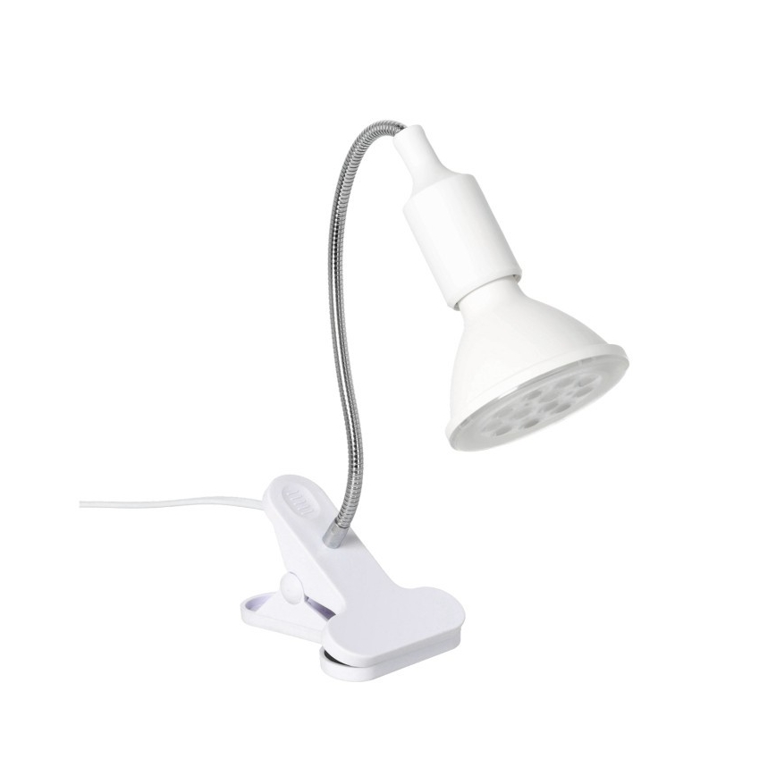 Flexibilní stolní lampa s klipem pro pěstování rostlin PLANTY 1xE27/30W/230V bílá