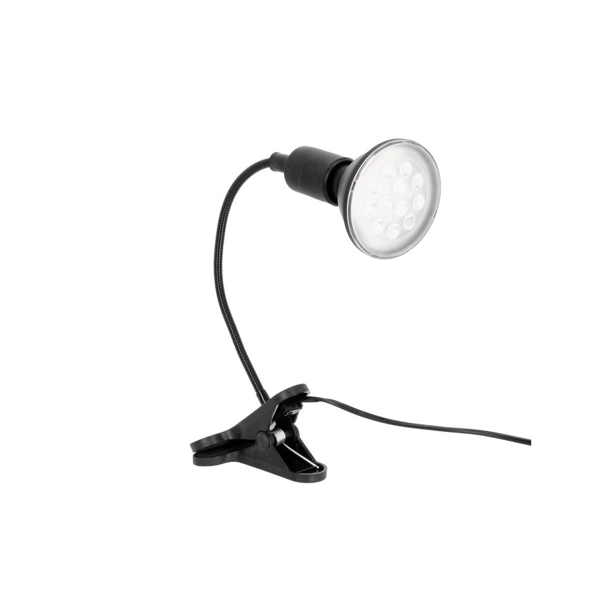 Flexibilní stolní lampa s klipem pro pěstování rostlin PLANTY 1xE27/30W/230V černá
