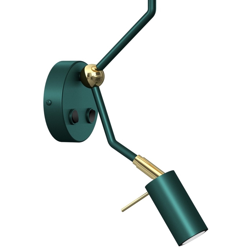 Flexibilní svítidlo VERDE 1xE27/60W/230V + 1xGU10-MR11/7W zelená
