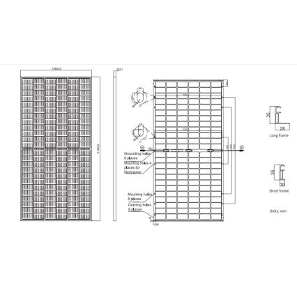 Fotovoltaický solární panel JA SOLAR 460Wp IP68 Half Cut bifaciální