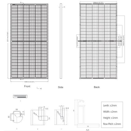 Fotovoltaický solární panel JINKO 400Wp IP67 Half Cut bifaciální