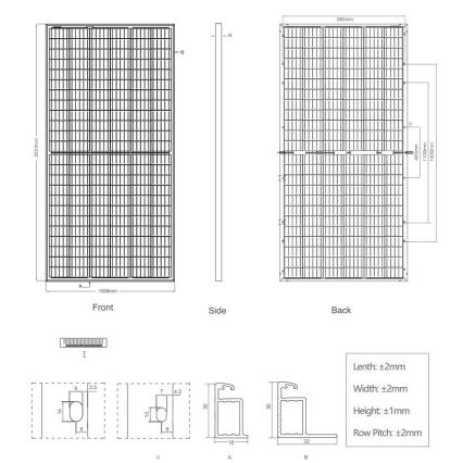 Fotovoltaický solární panel JINKO 405Wp IP67 bifaciální - paleta 27 ks