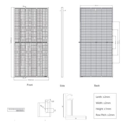 Fotovoltaický solární panel JINKO 460Wp IP67 Half Cut bifaciální