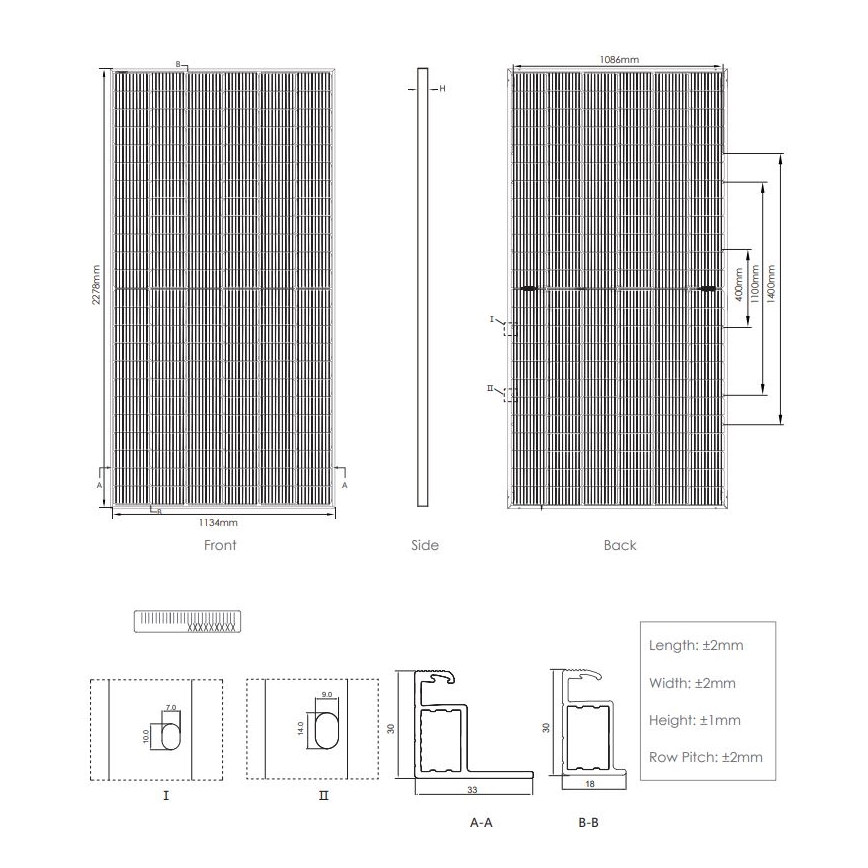 Fotovoltaický solární panel JINKO 530Wp IP68 Half Cut bifaciální