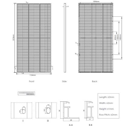 Fotovoltaický solární panel JINKO 545Wp stříbrný rám IP68 Half Cut bifaciální - paleta 36 ks