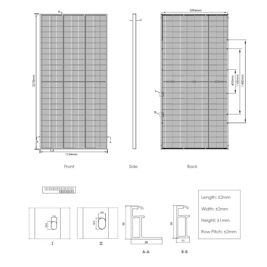 Fotovoltaický solární panel JINKO 545Wp stříbrný rám IP68 Half Cut bifaciální - paleta 36 ks