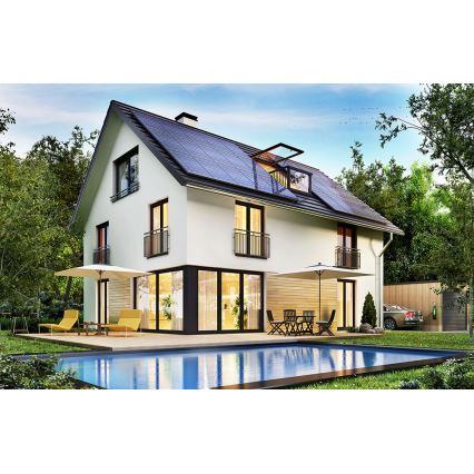 Fotovoltaický solární panel Leapton 400Wp Full Black IP68 Half Cut