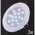 Fulgur 21072 - SADA 3x LED Koupelnové podhledové svítidlo ELESPOT 1xLED/0,7W/230V IP44