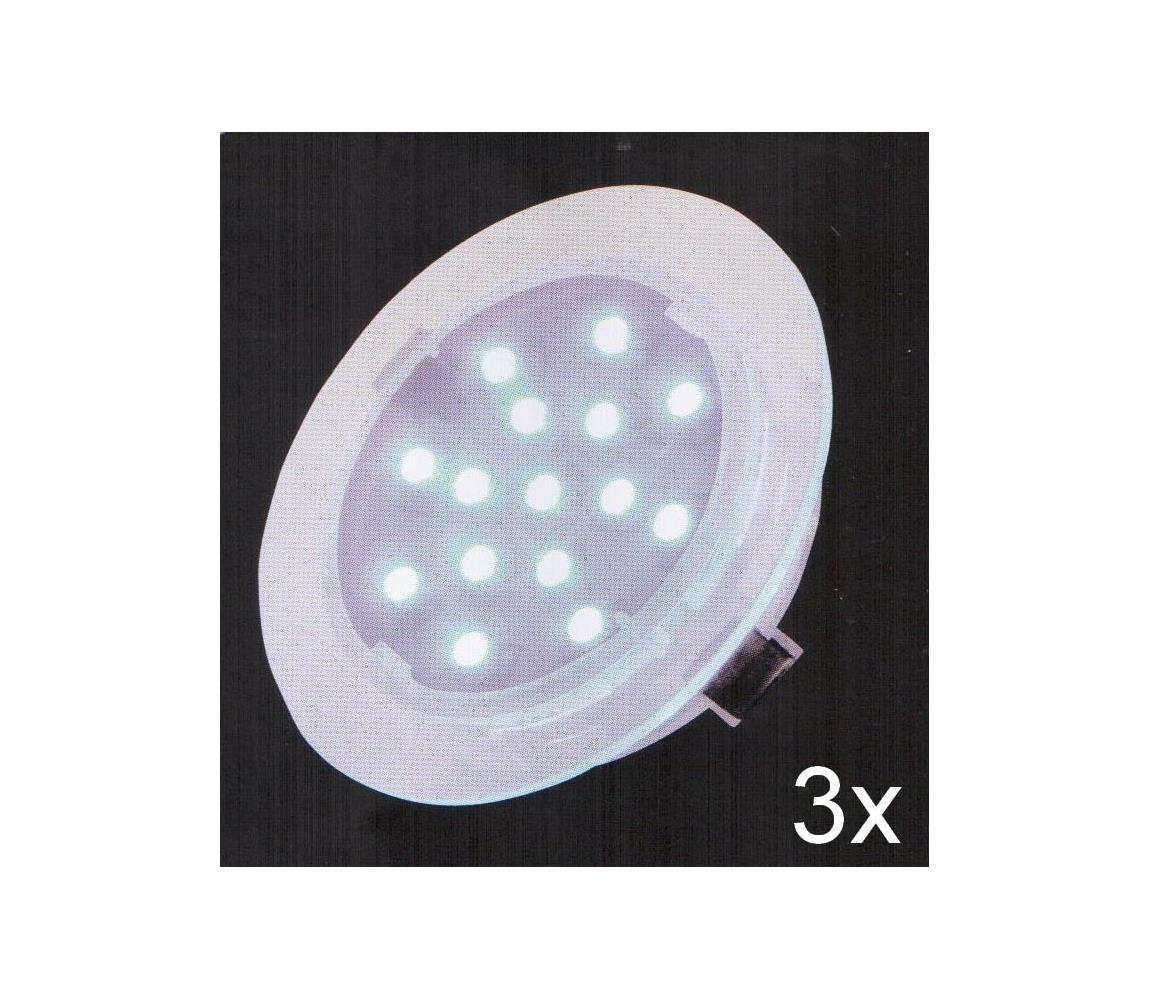 Fulgur Fulgur 21072 - SADA 3x LED Podhledové svítidlo ELESPOT 1xLED/0,7W/230V IP44 FG21072