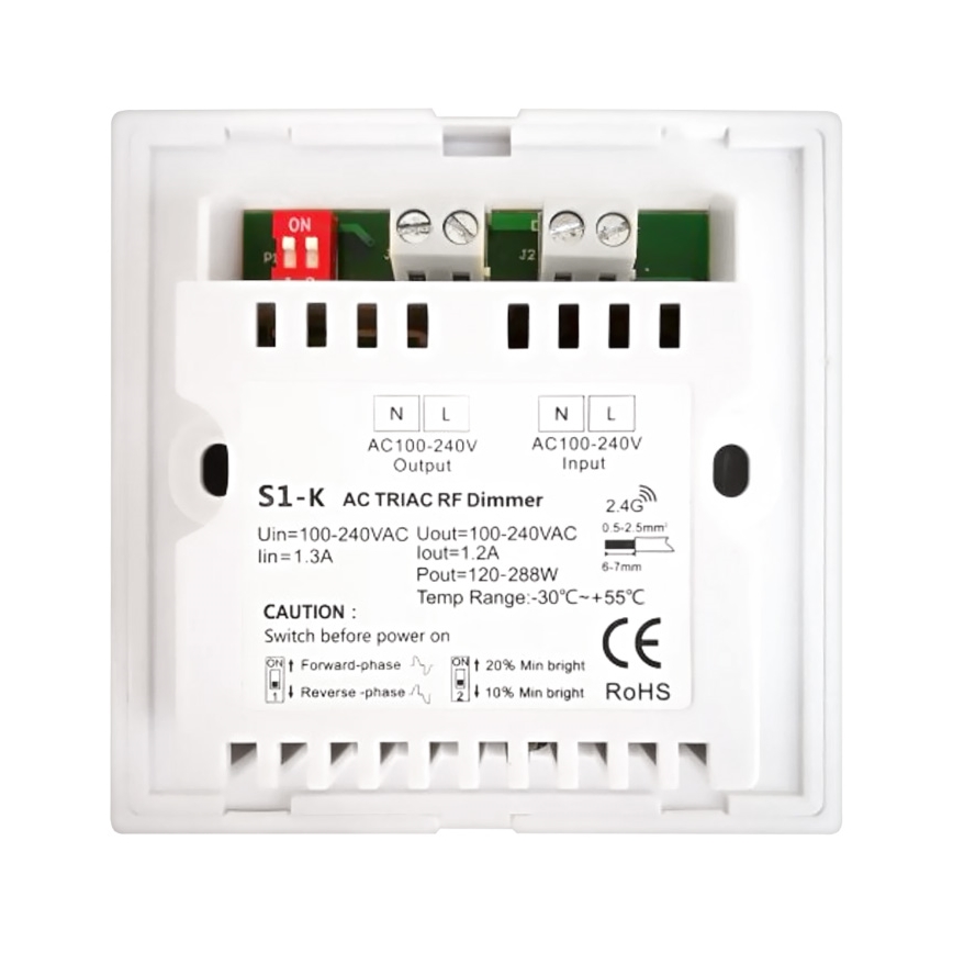 Fulgur 24605 - Otočný stmívač WALL DRIVER 120-288W/230V