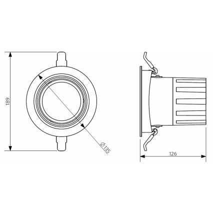 Fulgur 26314 - LED Podhledové svítidlo LED/30W/230V CRI 90