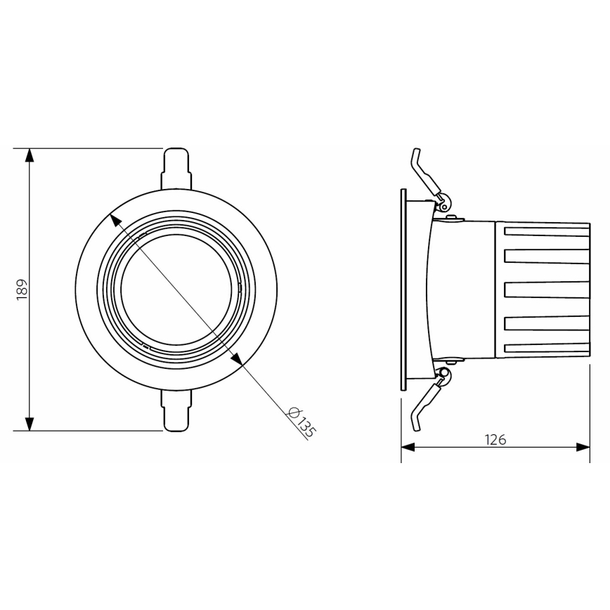 Fulgur 26314 - LED Podhledové svítidlo LED/30W/230V CRI 90