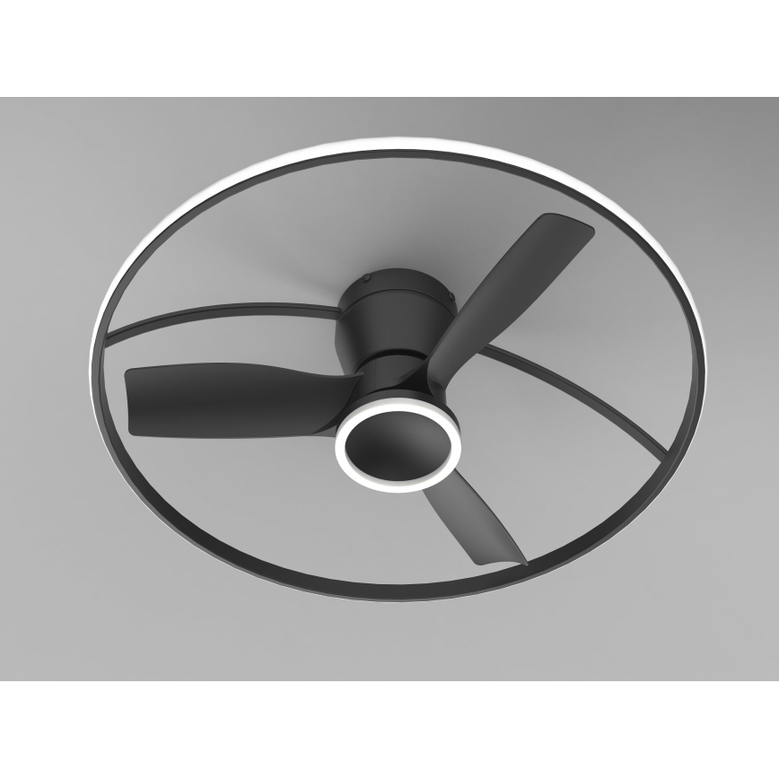 Fulgur s-43047 - LED Stmívatelný stropní ventilátor THORA LED/50W/230V 2700-5000K černá + dálkové ovládání