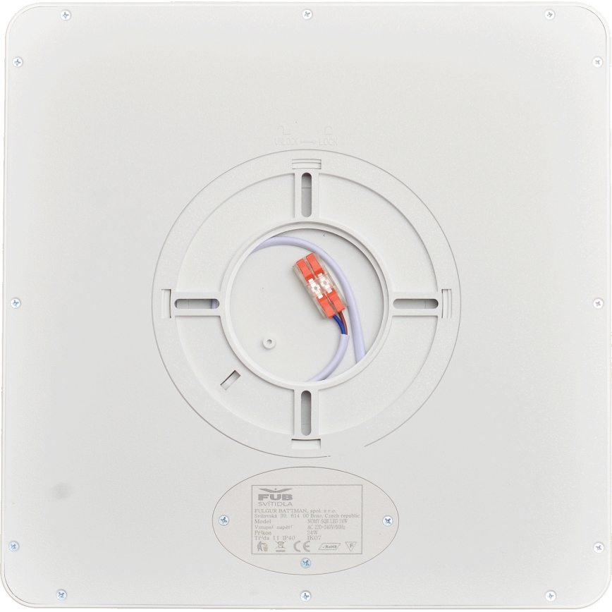 Fulgur s-43102 - LED Stropní svítidlo NOMY LED/24W/230V 3000/4000/6500K IP40 30x30 cm bílá