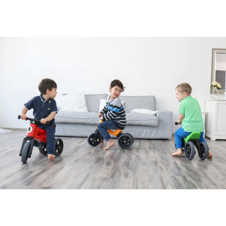 Funny Wheels - Odrážedlo 2v1 RIDER SPORT červená/černá